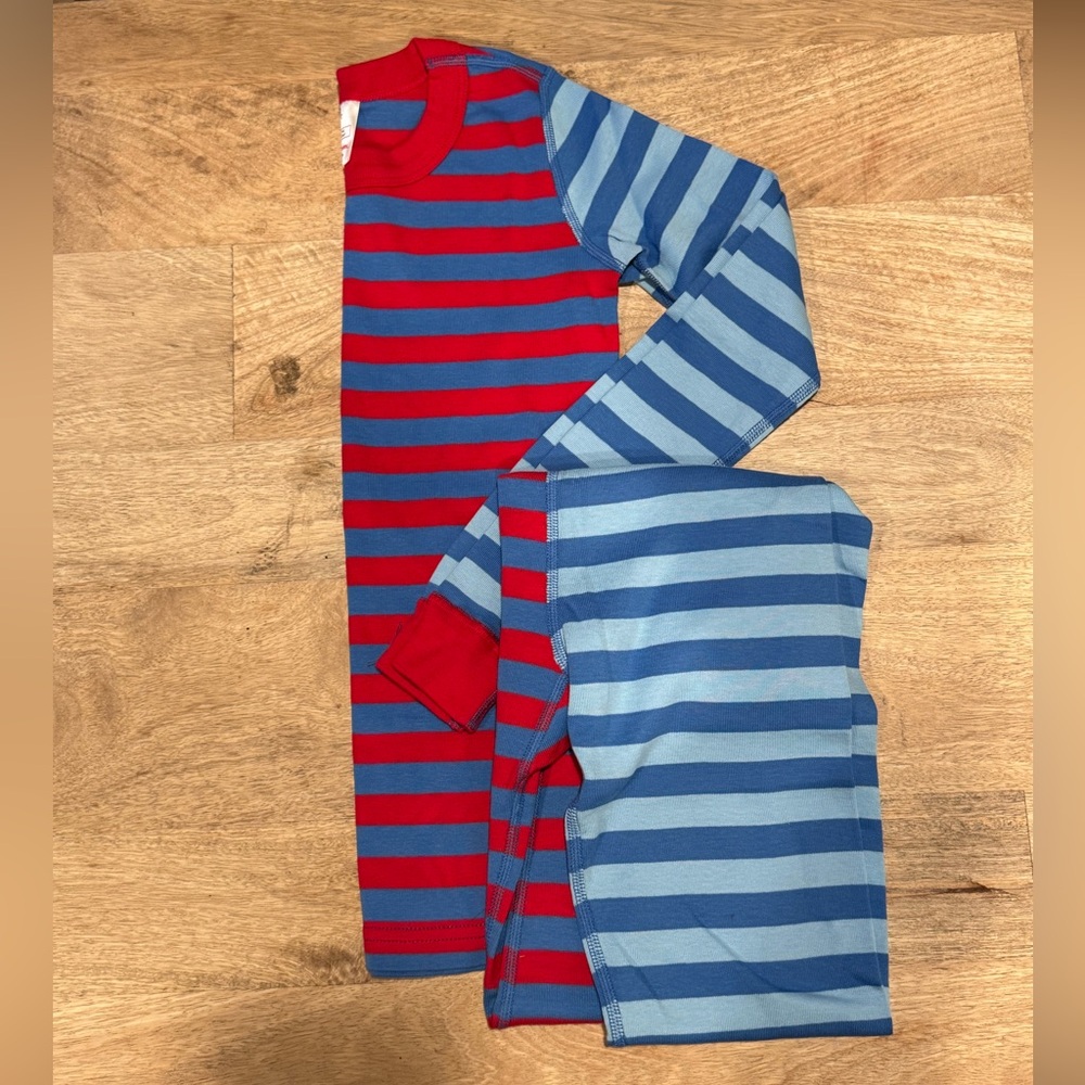 Hanna Andersson Red and Blue Striped Pajama Top